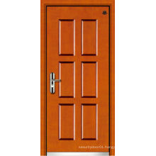 Wood armored door with modern designs